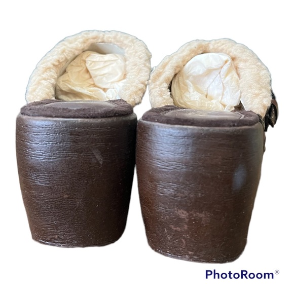 Vintage Y2K faux leather studded clogs size 7 - Picture 3 of 5